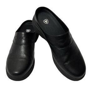 Ariat Bridgeport Leather Mules, Size 10B, Black